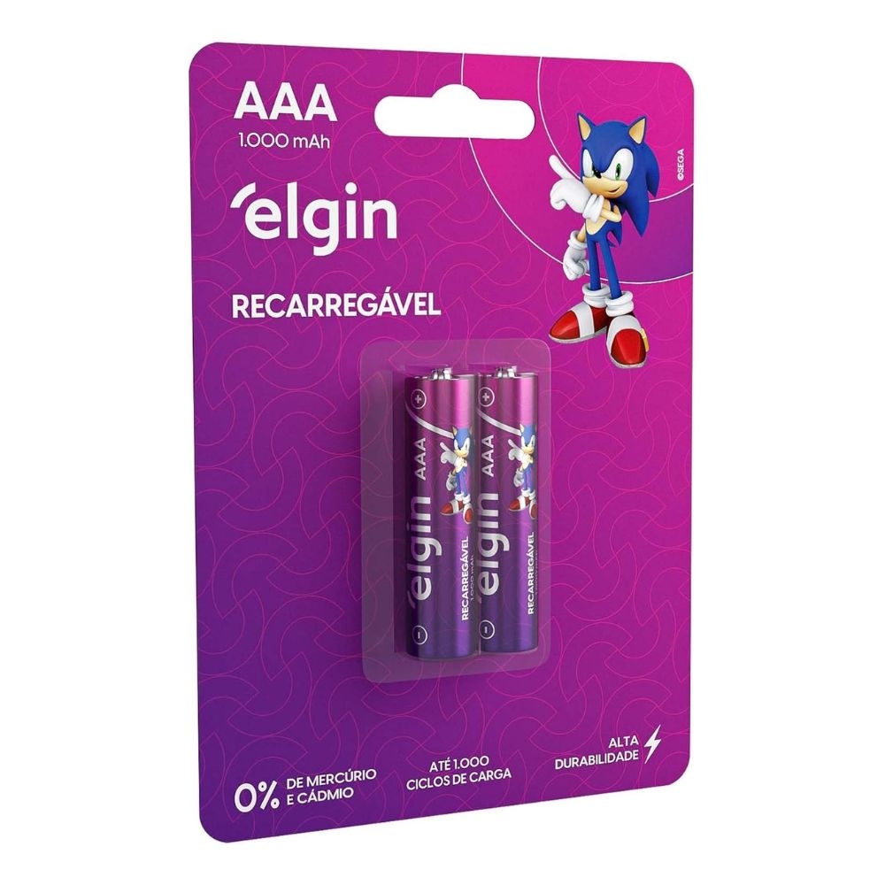 PILHA AAA RECARREGAVEL C2 ELGIN
