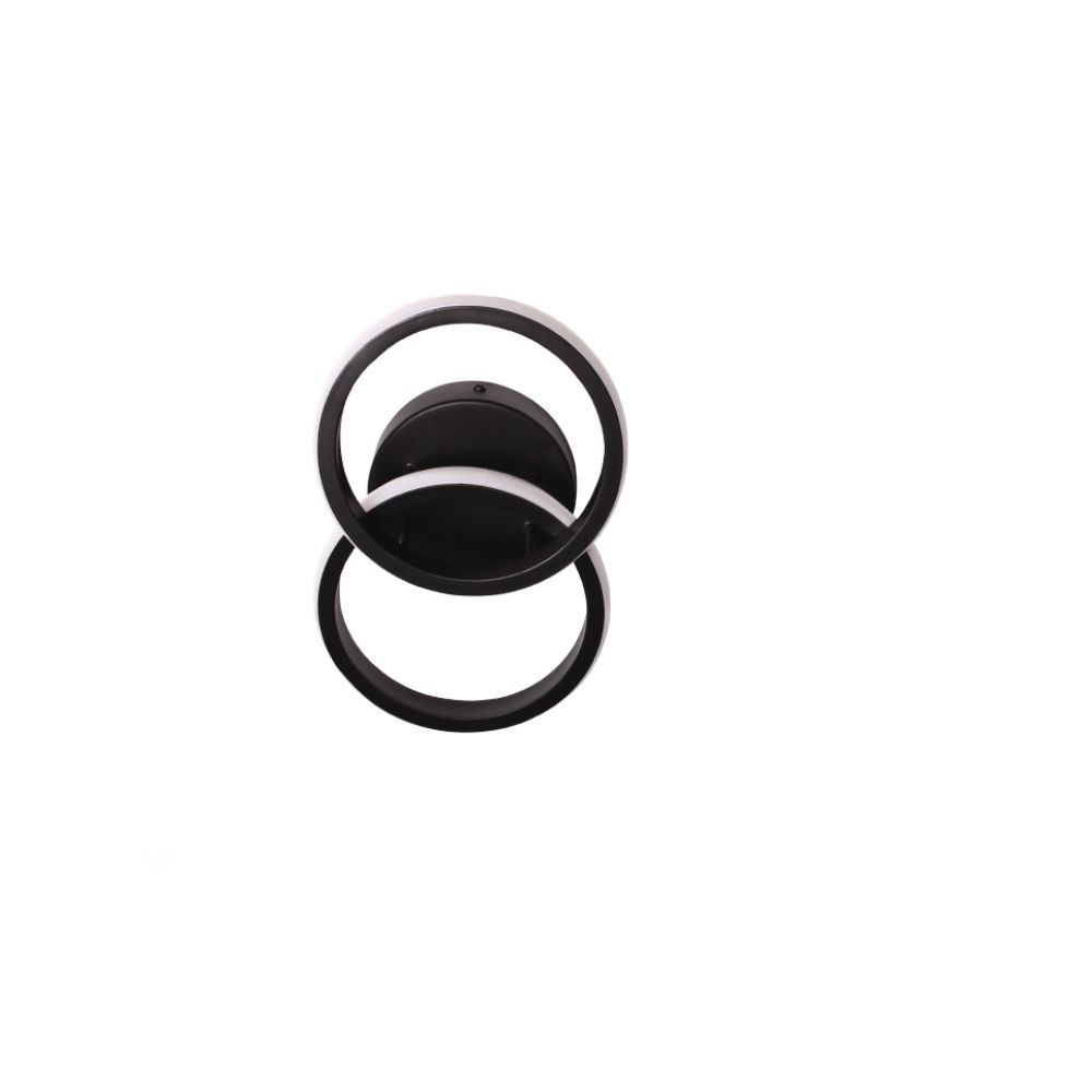 PLAFON VILLAGE CIRCLE 10W 3000K PRETO TASCHIBRA