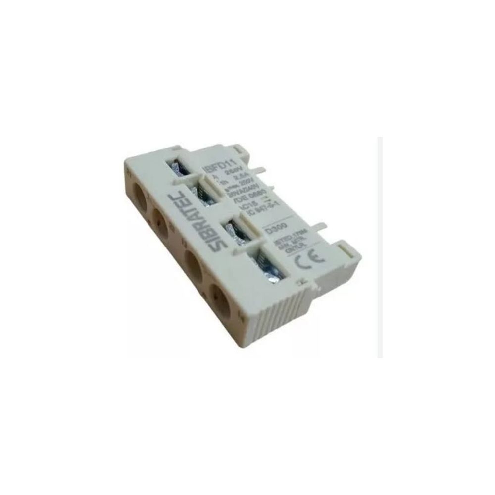 BLOCO CONTATO AUX.P DISJ. MOTOR IBFD11 1NA 1NF FRONTAL SIBRATEC