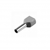 TERMINAL TUBULAR DUPLO 4MM CINZA