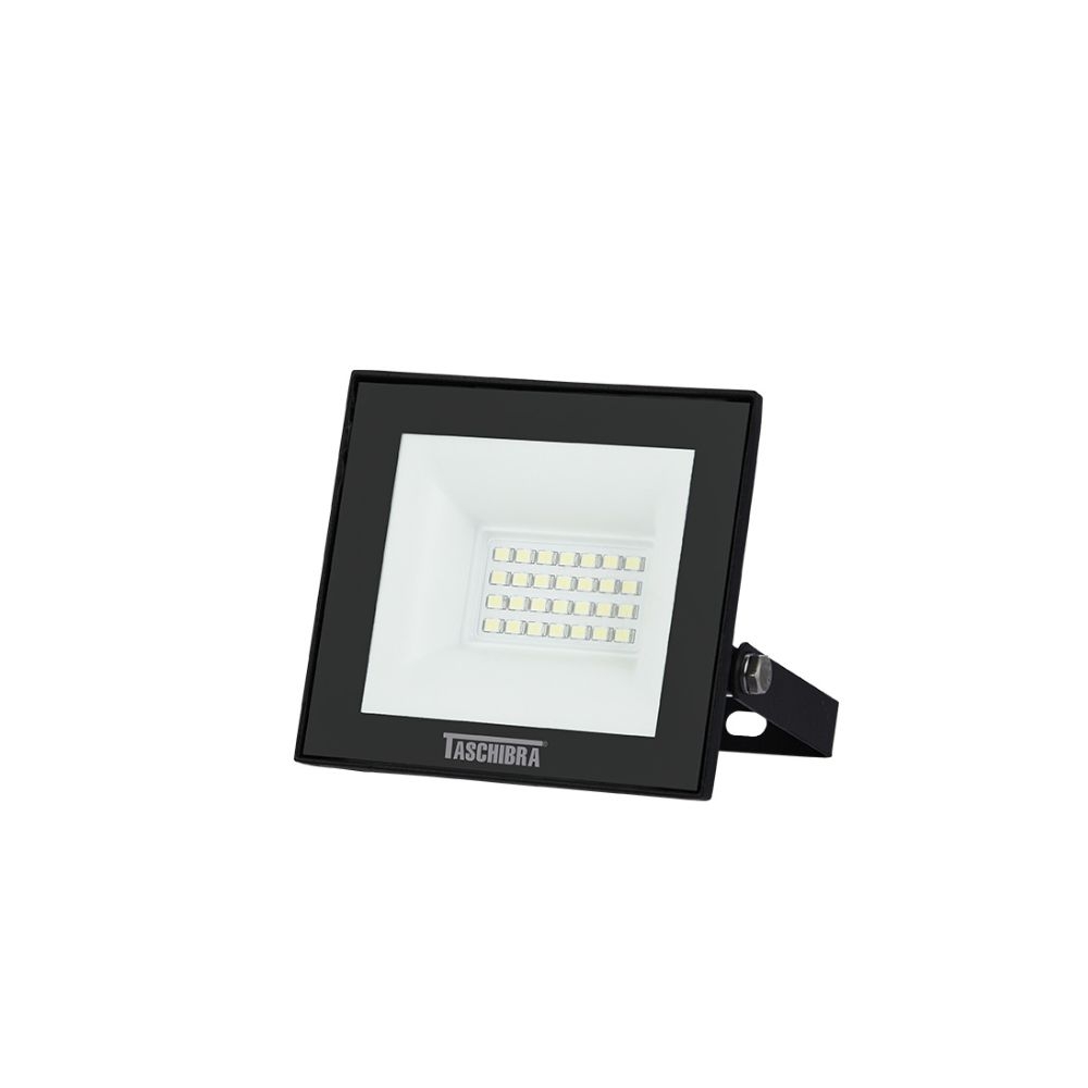 REFLETOR LED 30W 6500K PRETO TASCHIBRA