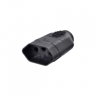 PLUGUE FEMEA 2P 10A PRETO ILUMI