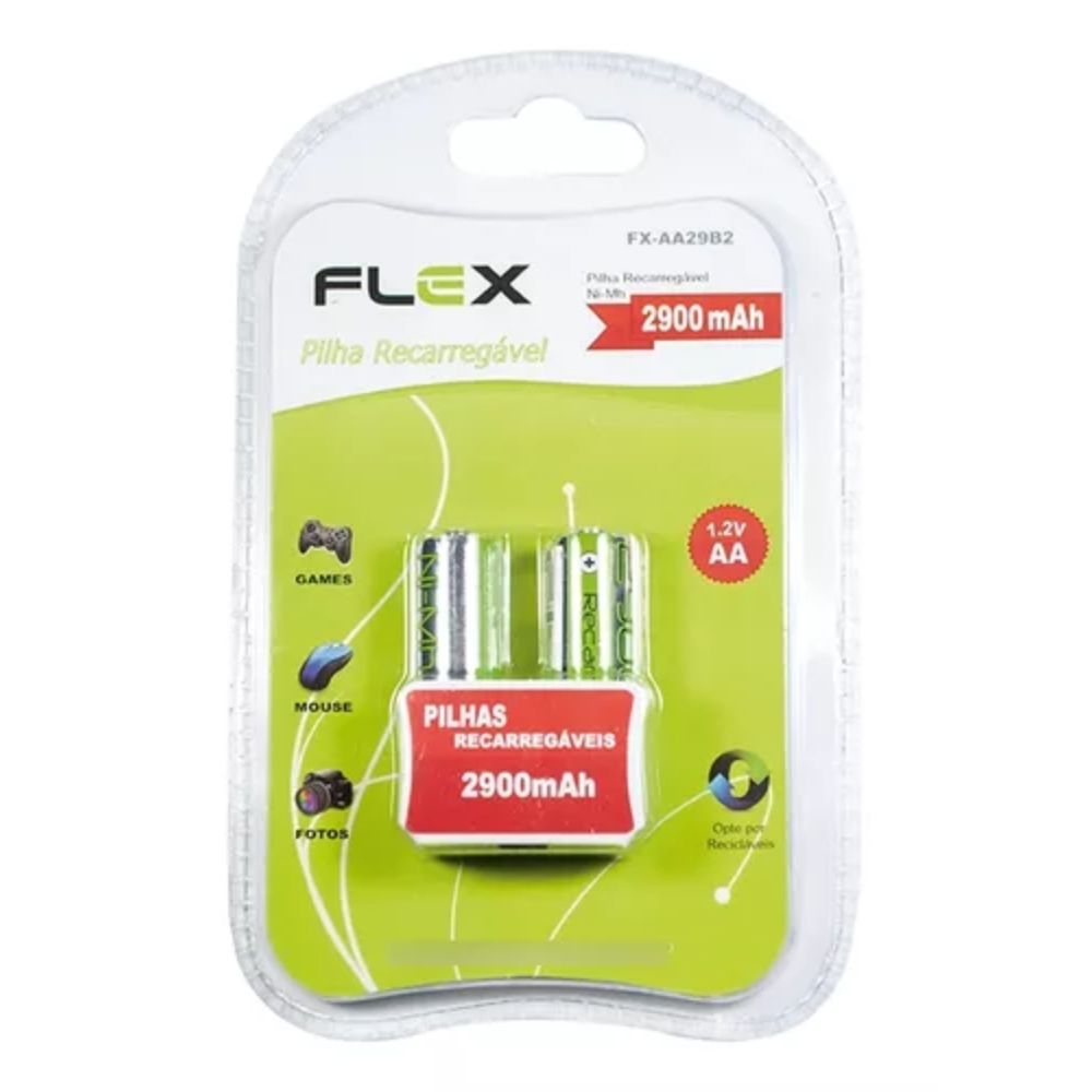 PILHA RECARREGAVEL AA 2UN FLEX
