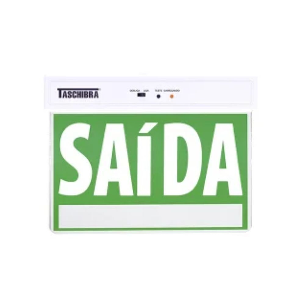 PLACA LED SAIDA SIMPLES VERDE TASCHIBRA