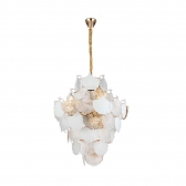 PENDENTE MUSCHE 80CM 24º E14 OURO BRILHO NORDECOR