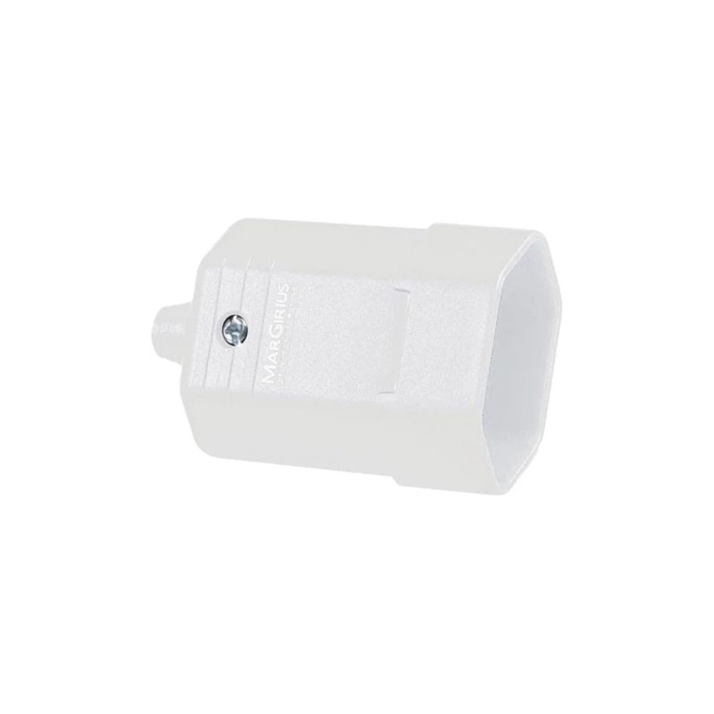 PLUGUE FEMEA REFORCADO 2P+T 20A BRANCO MARGIRIUS