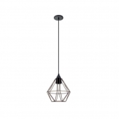 PENDENTE ARAMADO DIAMANTE COBRE E27 OPL