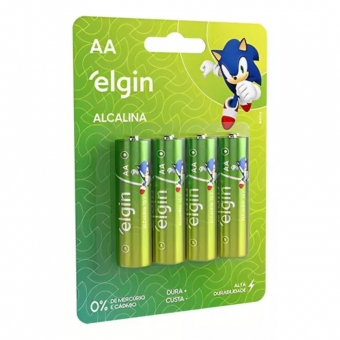 PILHA ALCALINA AA PEQUENA C4 ELGIN