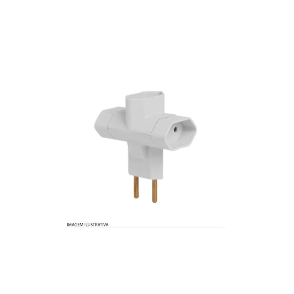 PINO MACHO 3P 10A BRANCO ILUMI