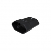 PLUGUE FEMEA REFORCADO 2P+T 10A PRETO MARGIRIUS