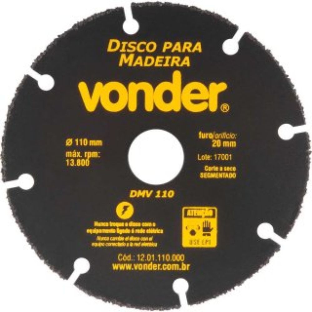 DISCO MADEIRA 110MM VONDER