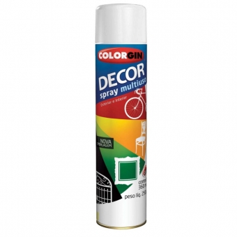 TINTA SPRAY DECOR BRANCO BRILHANTE 360ML COLORGIN
