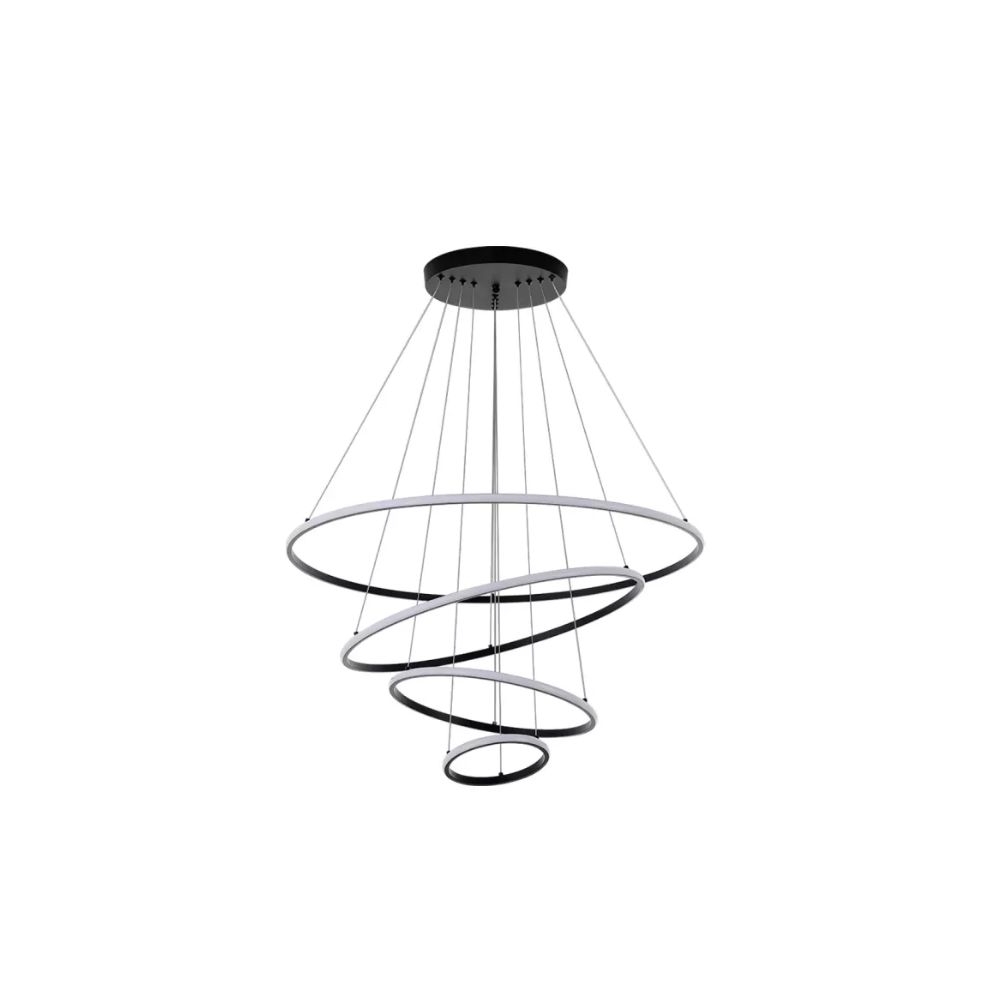 PENDENTE LED INVERSE PRETO 4 MOD. 99W 3000K NORDECOR