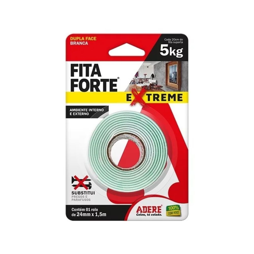 FITA DUPLA FACE EXTREME 24MM X 1.5M ADERE