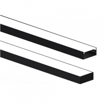 PERFIL LED ZENITH 50X21 SOBREPOR PRETO (BARRA 2 METROS) TASCHIBRA