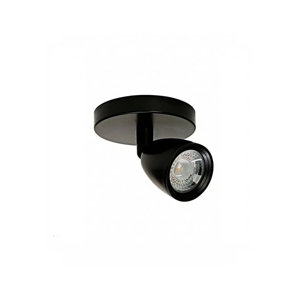 SPOT LED DIRECT BASE CIRCULAR 1X4W 3000K PRETO TASCHIBRA