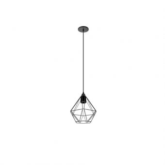 PENDENTE ARAMADO DIAMANTE PRETO E27 OPL 3863