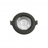 SPOT 7W 3000K REDONDO PRETO EMBUTIR ALLTOP TASCHIBRA