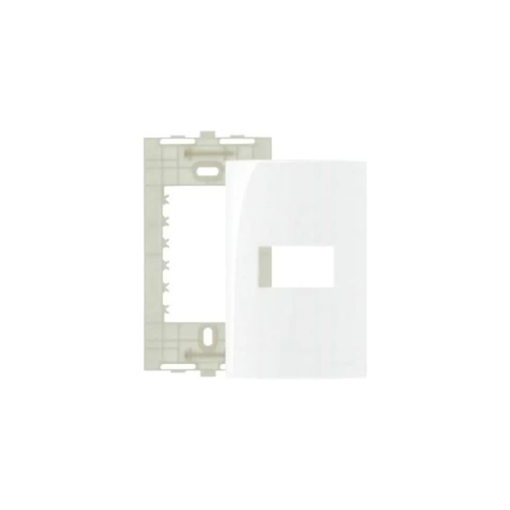 PLACA 4X2 1P C/ SUPORTE BRANCA SLEEK MARGIRIUS