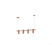PENDENTE LN1133 TUBETE CHAMPAGNE 4XGU10 LUMIX