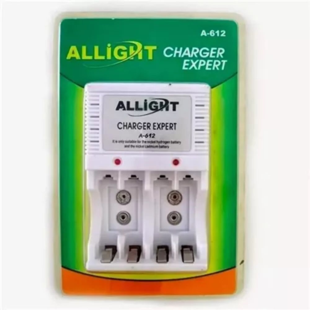 CARREGADOR PILHASBATERIA 9V ALLIGHT