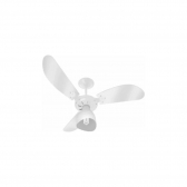 VENT. TETO NEW CRISTAL LIGHT 3P BRANCO/CRISTAL VENTIDELTA
