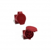 TOMADA SOB (125) 3P+N+T VERM 380VAC/32A 6H IP44 SIBRATEC