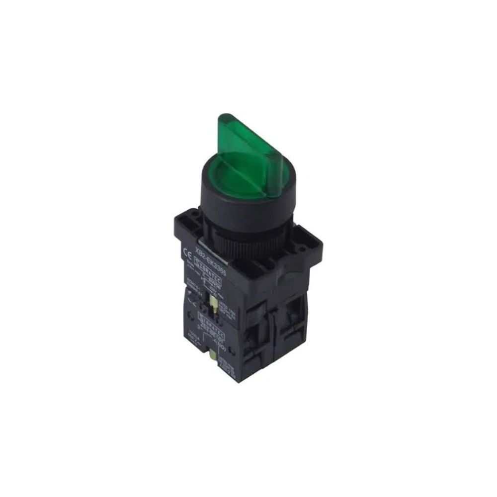 CHAVE SELETORA 3 POS. XB2-EK3365 VERDE ILUMINADA SIBRATEC