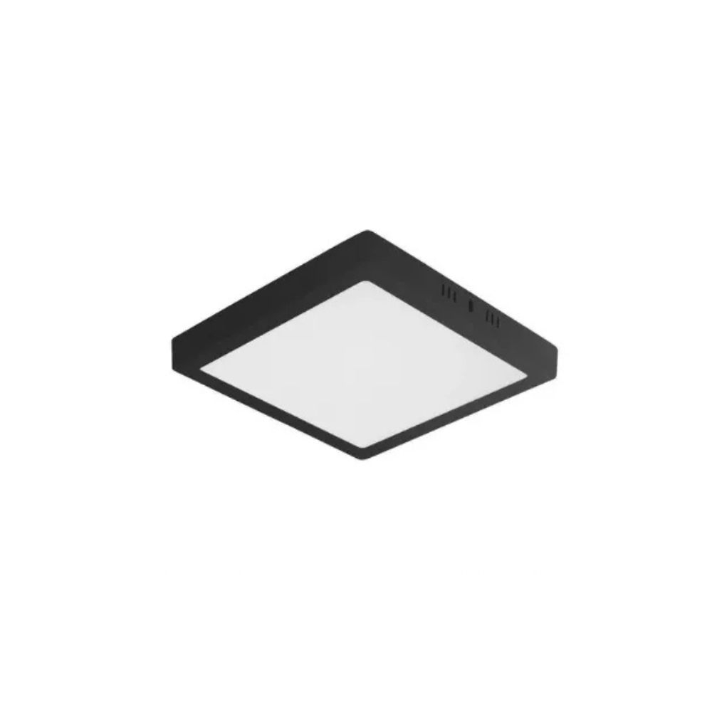 PAINEL 18W QUADRADO SOBREPOR 3000K PRETO TASCHIBRA