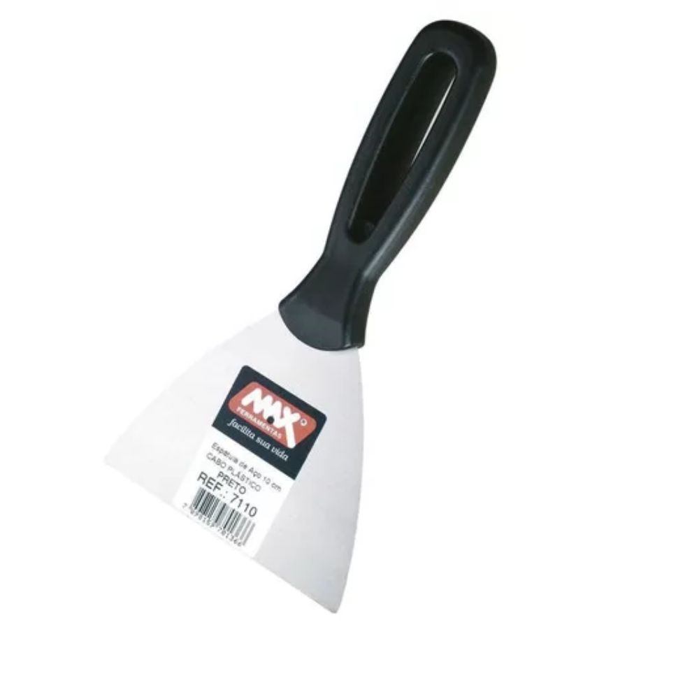 ESPATULA AÇO 10CM COM CABO PLASTICO