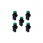 9707 BOTAO ILUMINADO METAL. BW3361 VERDE 24V 1NA SIBRATEC