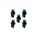 9707 BOTAO ILUMINADO METAL. BW3361 VERDE 24V 1NA SIBRATEC