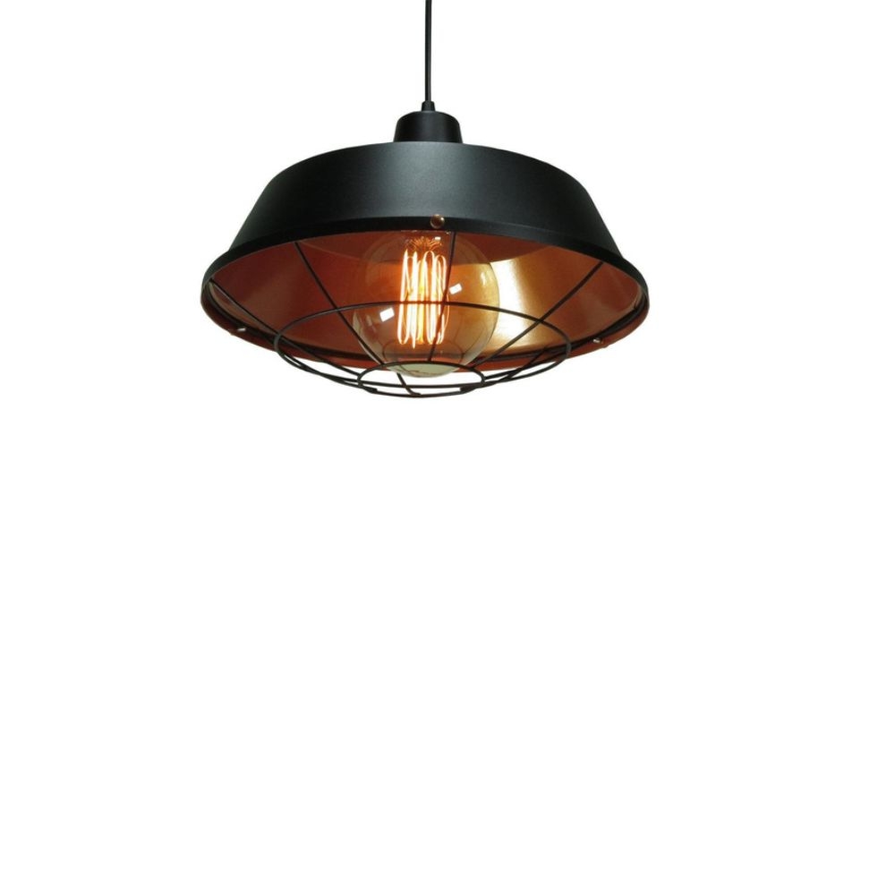 84251 PENDENTE COBREPRETO E27 CLICK INJET
