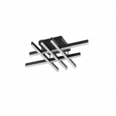 PLAFON LED HASH 38W 3000K PRETO NORDECOR