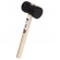 MARTELO BORRACHA CABO PLAST.40MM PRETO