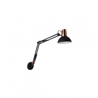 LUMINARIA DE PAREDE ROMA PRETA LWR10116