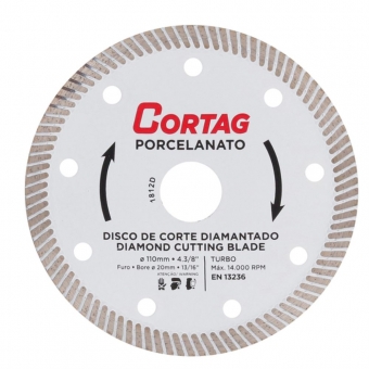 DISCO DIAM. TURBO PORCELANATO 110MM CORTAG