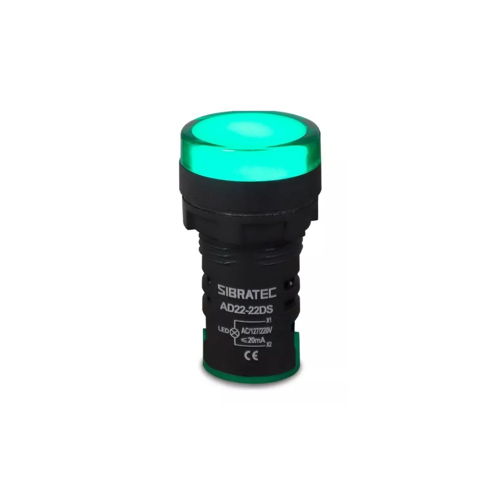 LED AD22 22MM 220110V VERDE SIBRATEC