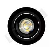 SPOT 3W 4000K REDONDO PRETO EMBUTIR ALLTOP TASCHIBRA