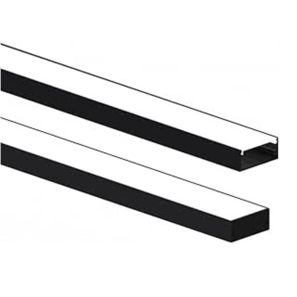 PERFIL LED ZENITH 50X21 SOBREPOR PRETO (BARRA 1 METROS) TASCHIBRA