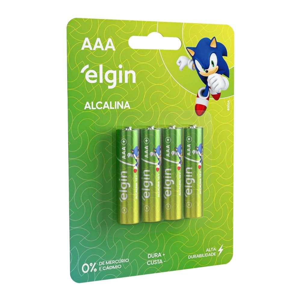 PILHA ALCALINA AAA PALITO C4 ELGIN