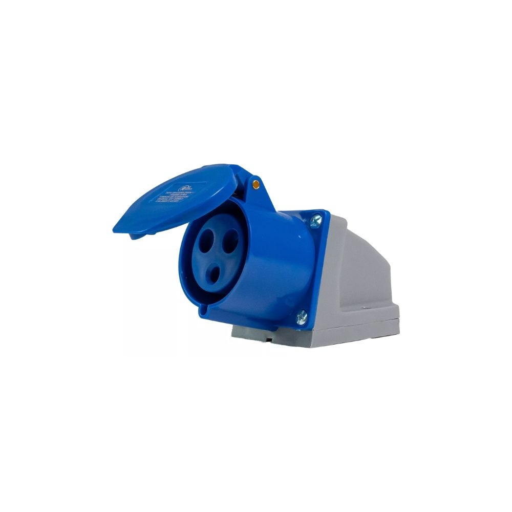 TOMADA PEND. 2P+T 32A 6H AZUL IP44 ROHDINA