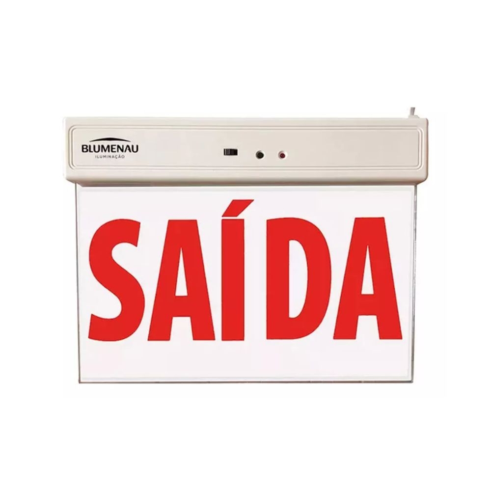 PLACA LED SAIDA SIMPLES VERMELHA BLUMENAU