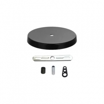 KIT CANOPLA PRETO COM TRAVESSA, NIPLE E PORCA M10 ILLUMINE