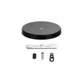 KIT CANOPLA PRETO COM TRAVESSA, NIPLE E PORCA M10 ILLUMINE
