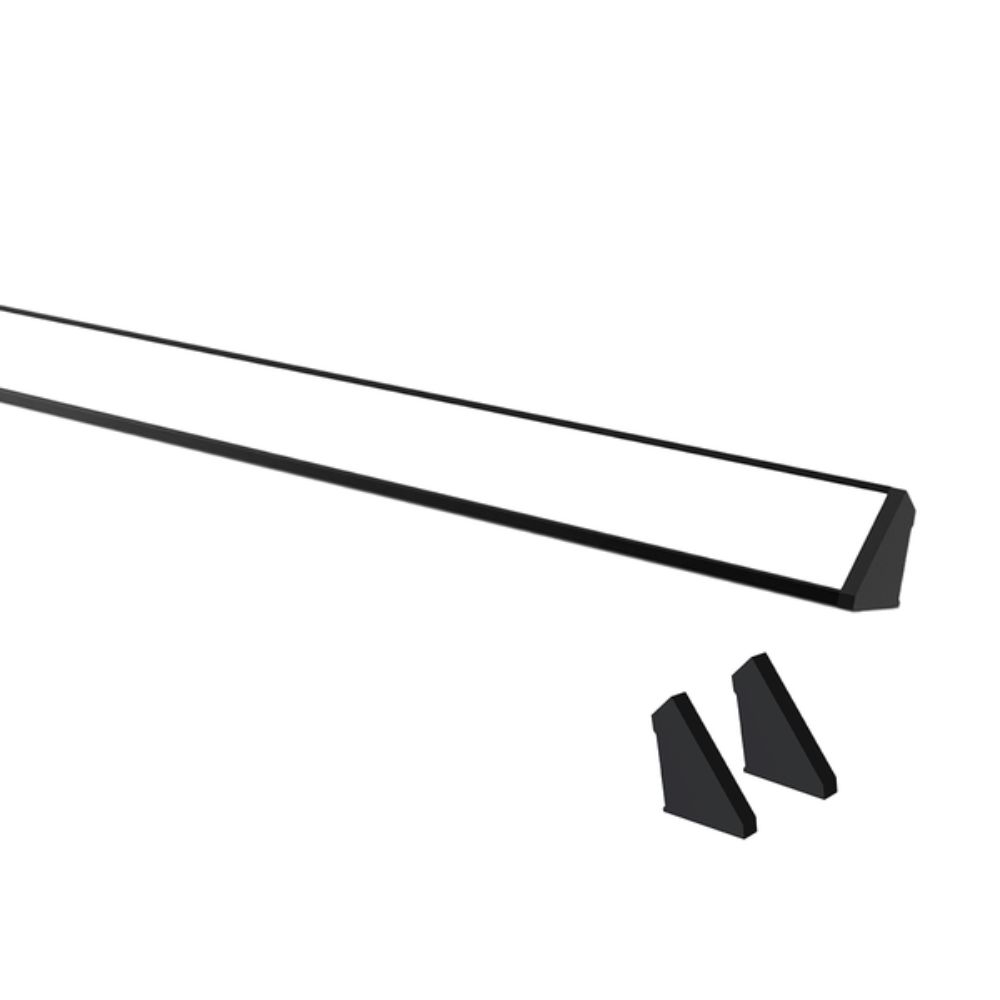PERFIL LED VERTEX L15 SOBREPOR PRETO (BARRA 3 METROS) TASCHIBRA