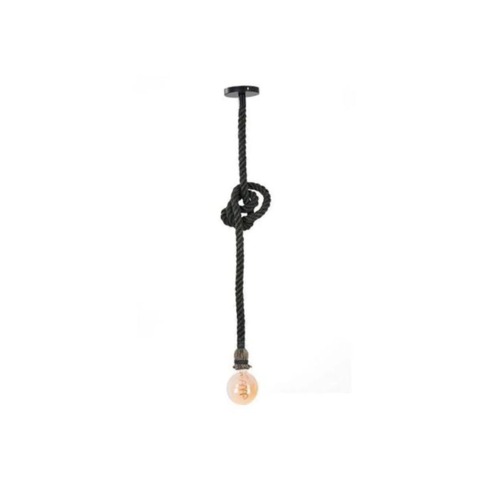 PENDENTE RUSTICO CORDA CHUMBO 1,80MT 1XE27 NORDECOR