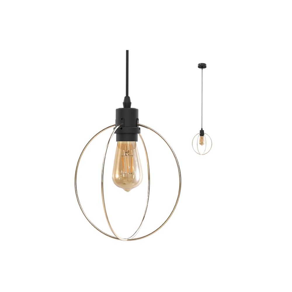 PENDENTE CIRCLE DOURADO E27 TASCHIBRA