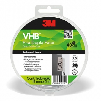 FITA DUPLA FACE 12MM X 5M 3M