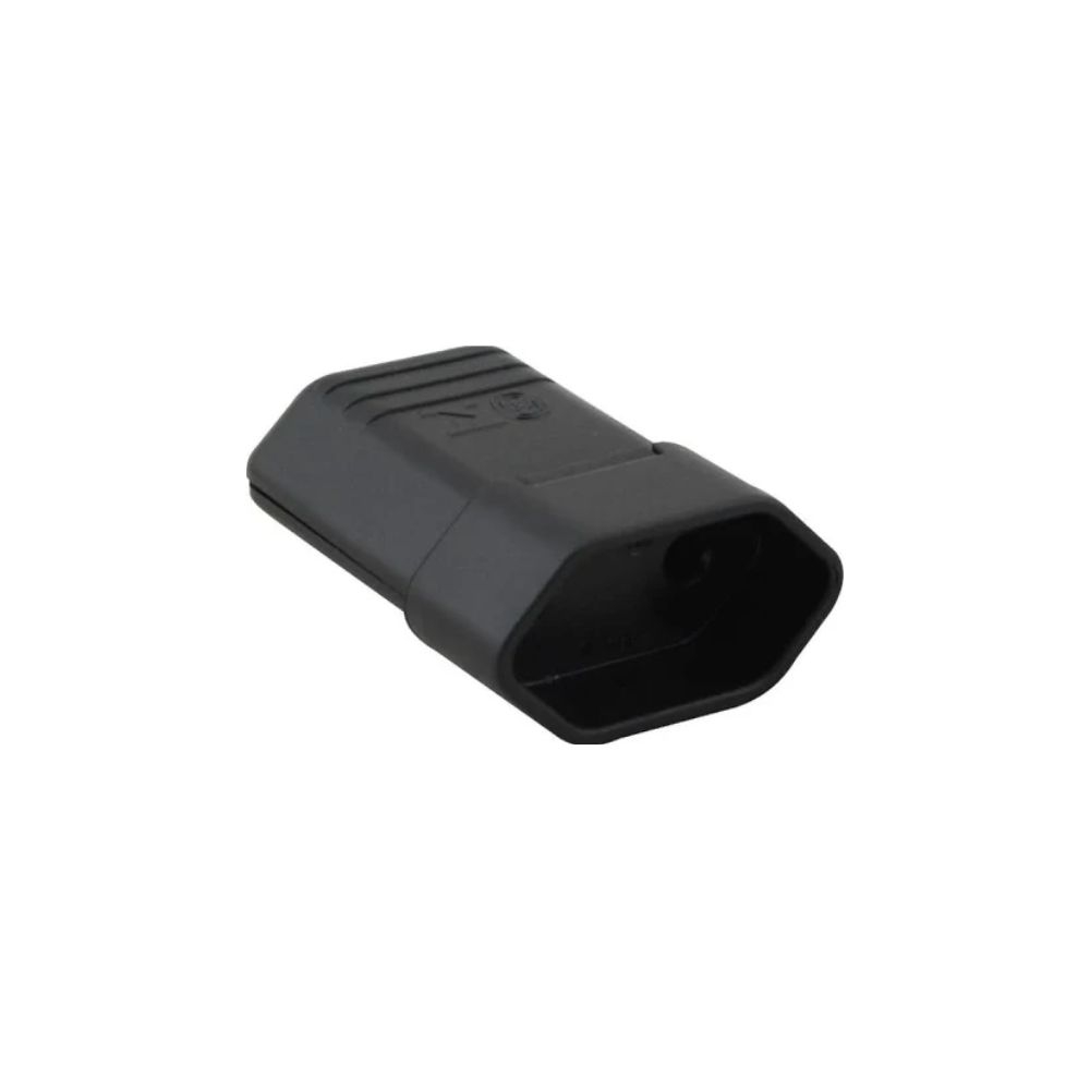 PLUGUE FEMEA 2P+T 10A PRETO MARGIRIUS